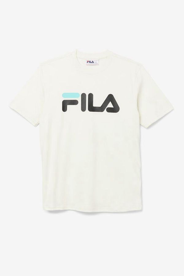 Fila Short Sleeve Eagle Men's Tee - Black/Blue Turquoise,NZ 413-10572